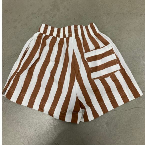 Tuckernuck Aston Studio The Harvey Short in Cigar & Optic Stripe - Picture 3 of 4